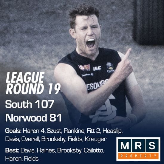 League Match Report - Round 19 - South Adelaide vs Norwood